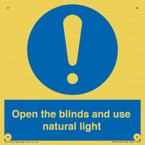Open the blinds and use natural light